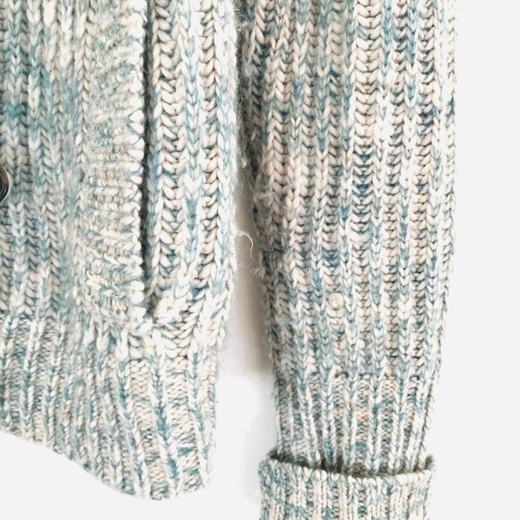 VTG retro AE sweater women S green/oatmeal wool knit chunky heritage country - Picture 9 of 11